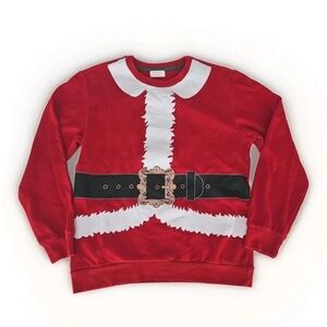 Santa Suit Christmas Crewneck Sweatshirt Mens Holiday Time Costume Size M(38-40)